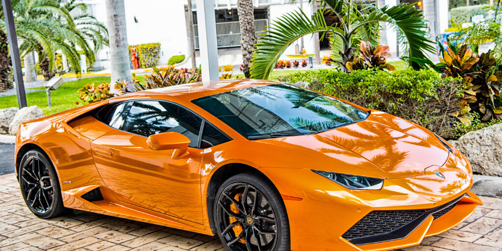 Orange Lamborghini in Florida